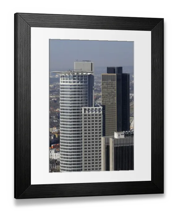 Framed Print : Banking district, Frankfurt am Main, Hesse, Germany, Europe