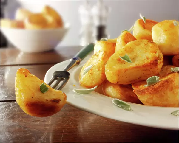Traditional British roast potatoes