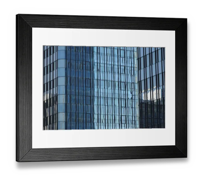 Framed Print : Glass facade of an office building in Frankfurt am Main, Hesse, Germany, Europe Framed Print : Glass facade of an office building in Frankfurt am Main, Hesse, Germany, Europe