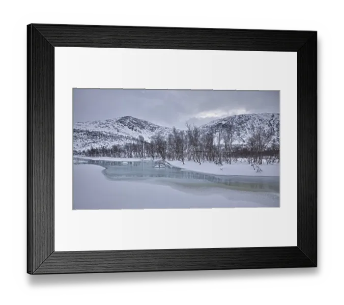 Framed Print : Creek in winter, Norway, Europe Framed Print : Creek in winter, Norway, Europe