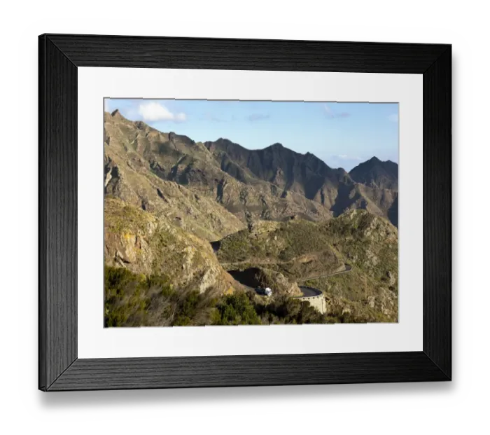 Framed Print : Mountain pass in the Anaga Mountains, Anaga, Tenerife, northeastern region, Canary Islands, Spain, Europe Framed Print : Mountain pass in the Anaga Mountains, Anaga, Tenerife, northeastern region, Canary Islands, Spain, Europe
