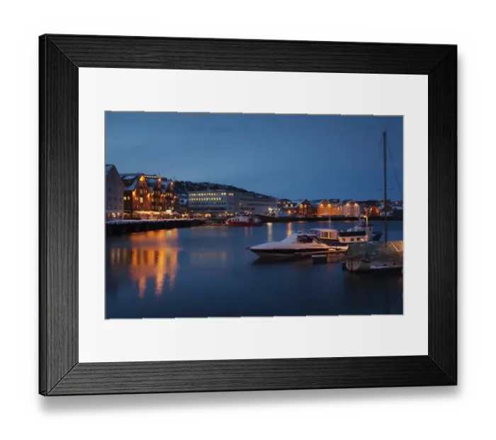 Framed Print : Port of Tromso in winter, Tromso, Norway, Europe Framed Print : Port of Tromso in winter, Tromso, Norway, Europe