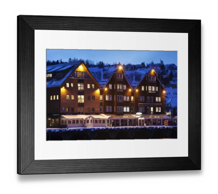 Framed Print : Port of Tromso in winter, Norway, Europe Framed Print : Port of Tromso in winter, Norway, Europe