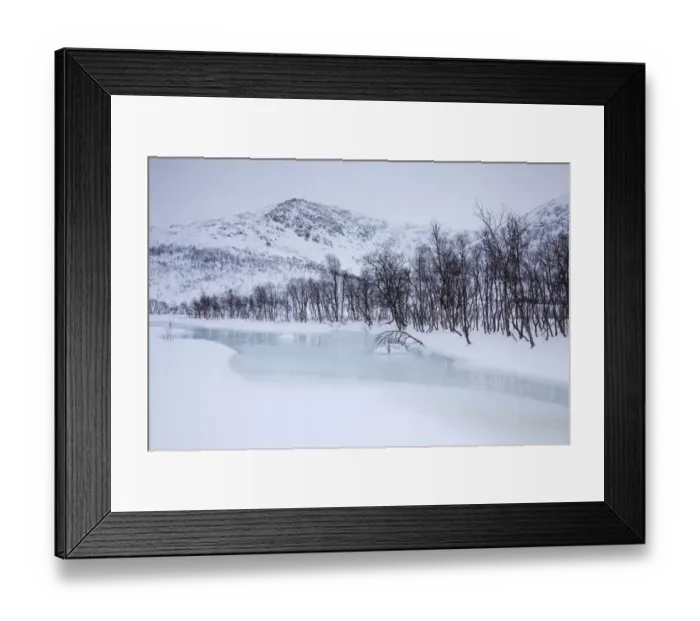 Framed Print : Creek on Kattfjord pass in winter, Kvaloya, Tromso, Norway, Europe Framed Print : Creek on Kattfjord pass in winter, Kvaloya, Tromso, Norway, Europe