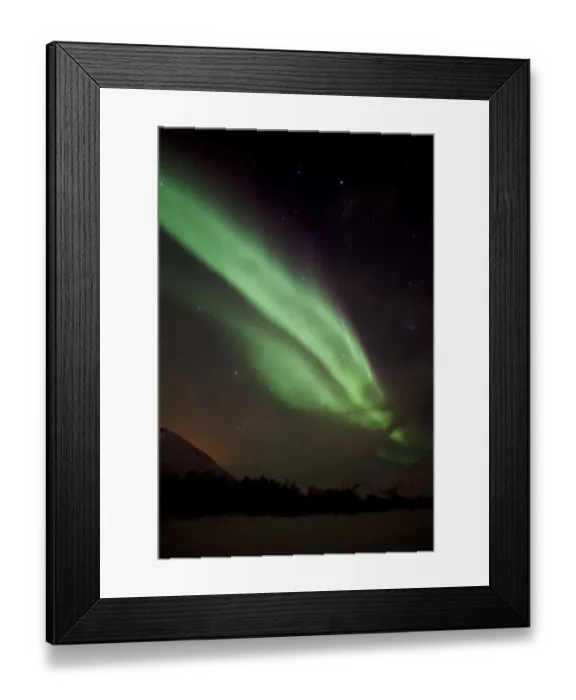 Framed Print : Northern Lights over the Kattfjord pass in winter, Kvaloya, Tromso, Norway, Europe Framed Print : Northern Lights over the Kattfjord pass in winter, Kvaloya, Tromso, Norway, Europe