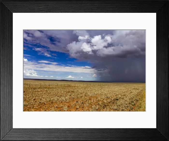 Framed Print : Rain front approaching at Helmeringshausen on road D707, south of Namibia, Africa Framed Print : Rain front approaching at Helmeringshausen on road D707, south of Namibia, Africa