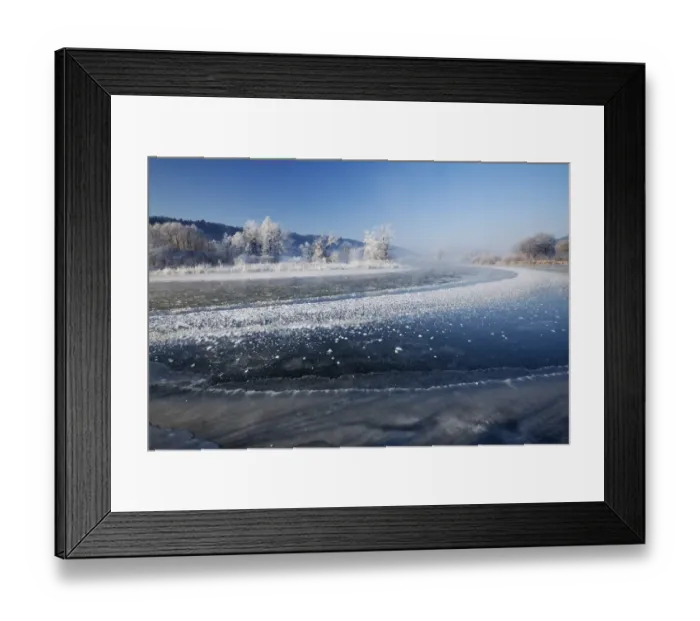 Framed Print : Altmuehl river near Kottingwoerth in winter, Altmuehltal valley, Bavaria, Germany, Europe Framed Print : Altmuehl river near Kottingwoerth in winter, Altmuehltal valley, Bavaria, Germany, Europe