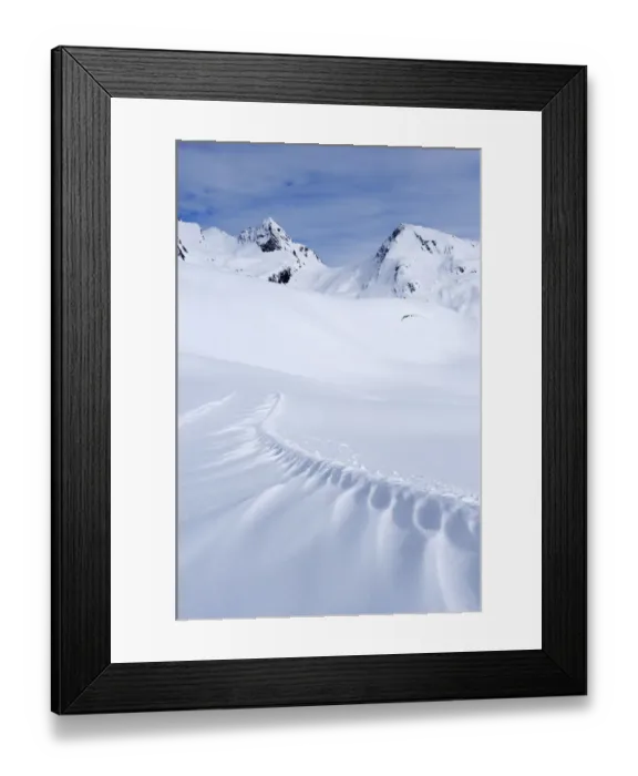 Framed Print : Snowdrift on the panoramic hiking trail of Sennhuette-Schnydi, Leukerbad, Valais, Switzerland, Europe Framed Print : Snowdrift on the panoramic hiking trail of Sennhuette-Schnydi, Leukerbad, Valais, Switzerland, Europe