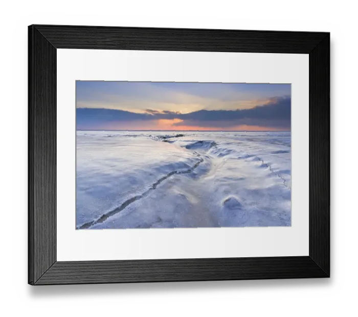 Framed Print : Sunset on the frozen North Sea, Lower Saxony, Germany, Europe - IMPORTANT Non-exclusive usage, retail calendar, duration Jan. 1, 2016 - Dec. 31, 2016, territory DEU, AUT, CHE - Framed Print : Sunset on the frozen North Sea, Lower Saxony, Germany, Europe - IMPORTANT Non-exclusive usage, retail calendar, duration Jan. 1, 2016 - Dec. 31, 2016, territory DEU, AUT, CHE -