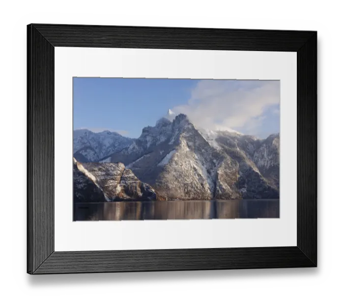 Framed Print : Lake Traunsee with Erlakogel mountain and Roetelstein mountain as seen from Traunkirchen, Salzkammergut, Upper Austria, Austria, Europe Framed Print : Lake Traunsee with Erlakogel mountain and Roetelstein mountain as seen from Traunkirchen, Salzkammergut, Upper Austria, Austria, Europe