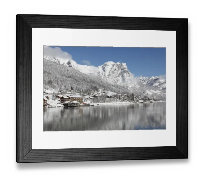 Framed Print : Lake and town of Grundlsee, Dead Mountains with Backenstein Mountain, Ausseerland, Salzkammergut, Styria, Austria, Europe, PublicGround Framed Print : Lake and town of Grundlsee, Dead Mountains with Backenstein Mountain, Ausseerland, Salzkammergut, Styria, Austria, Europe, PublicGround