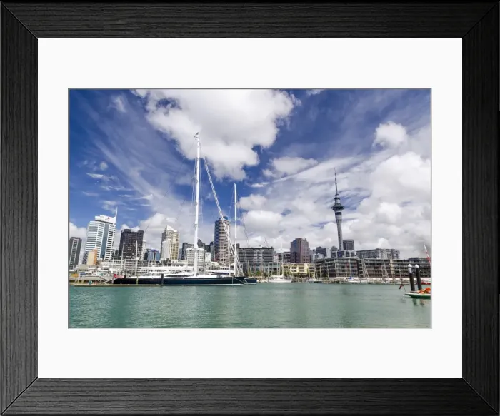 Framed Print : Auckland harbour and skyline, New Zealand, Oceania Framed Print : Auckland harbour and skyline, New Zealand, Oceania