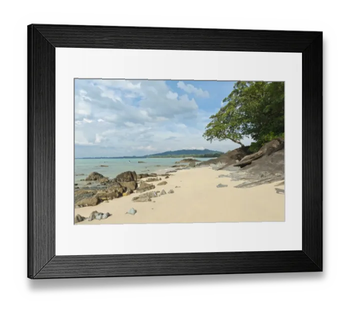 Framed Print : Isolated sandy beach, White Sand Beach, Khao Lak, near Takua Pa, Phang Nga Province, Southern Thailand, Thailand Framed Print : Isolated sandy beach, White Sand Beach, Khao Lak, near Takua Pa, Phang Nga Province, Southern Thailand, Thailand