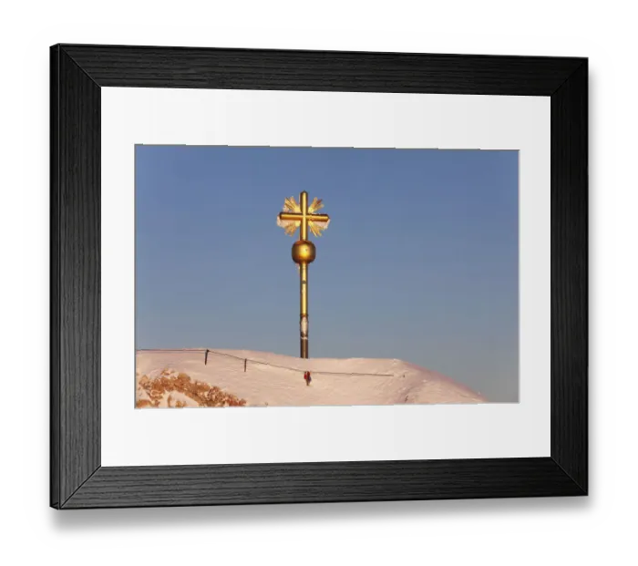 Framed Print : Summit cross on Zugspitze Mountain, eastern summit, Wetterstein Mountains, Upper Bavaria, Bavaria, Germany, Europe Framed Print : Summit cross on Zugspitze Mountain, eastern summit, Wetterstein Mountains, Upper Bavaria, Bavaria, Germany, Europe