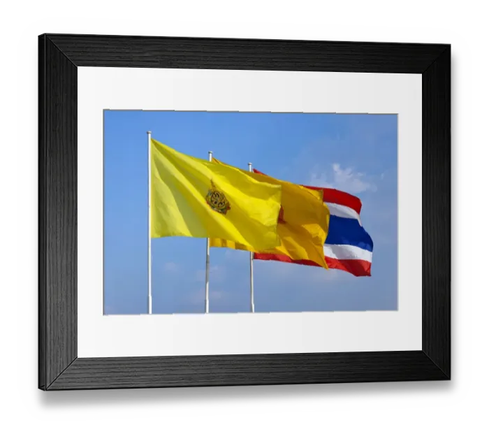 Framed Print : State flag and the royal standard, Bangkok, capital of Thailand, Southeast Asia, Asia Framed Print : State flag and the royal standard, Bangkok, capital of Thailand, Southeast Asia, Asia