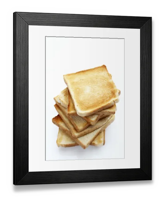 Framed Print : Stacked slices of toast, toasted slices of bread Framed Print : Stacked slices of toast, toasted slices of bread