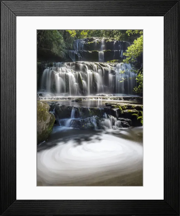 Framed Print : Purakaunui waterfall, Catlins, South Island, New Zealand Framed Print : Purakaunui waterfall, Catlins, South Island, New Zealand