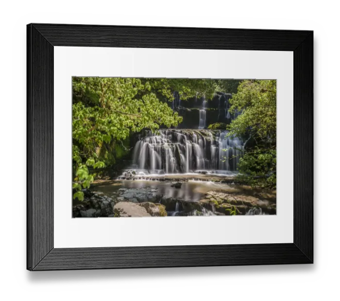 Framed Print : Purakaunui waterfall, Catlins, South Island, New Zealand Framed Print : Purakaunui waterfall, Catlins, South Island, New Zealand