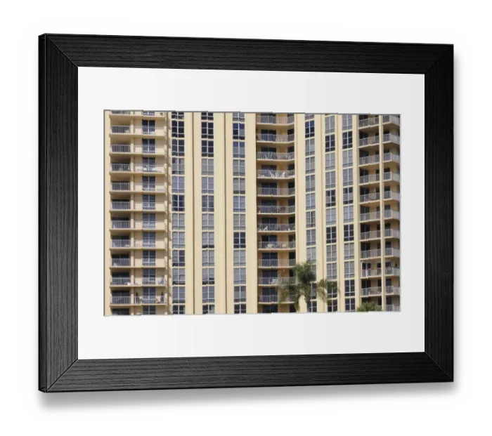 Framed Print : Residential apartment block in Sarasota, Florida, USA Framed Print : Residential apartment block in Sarasota, Florida, USA