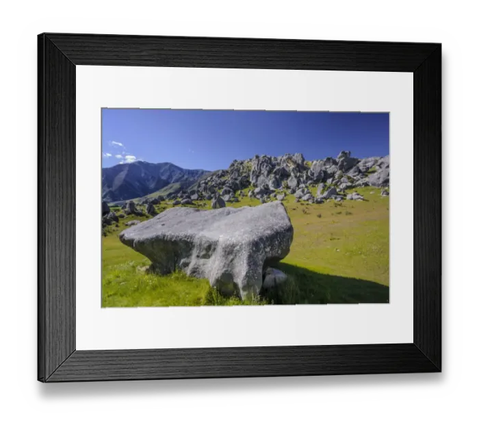 Framed Print : Limestone rock formations on Castle Hill, South Island, New Zealand, Oceania Framed Print : Limestone rock formations on Castle Hill, South Island, New Zealand, Oceania