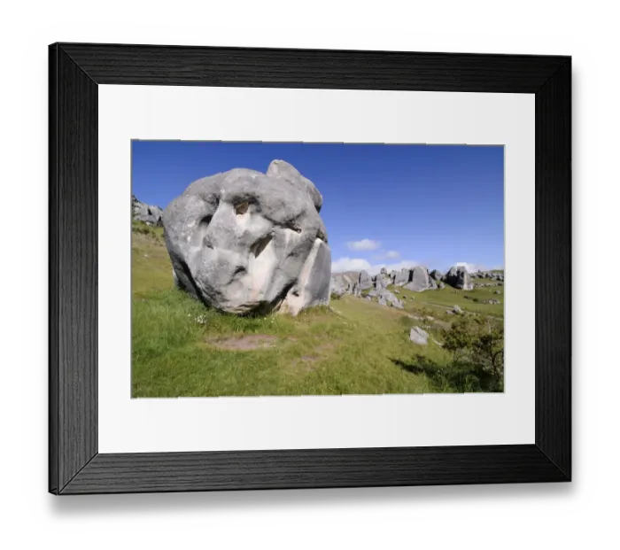 Framed Print : Limestone rock formations on Castle Hill, South Island, New Zealand, Oceania Framed Print : Limestone rock formations on Castle Hill, South Island, New Zealand, Oceania