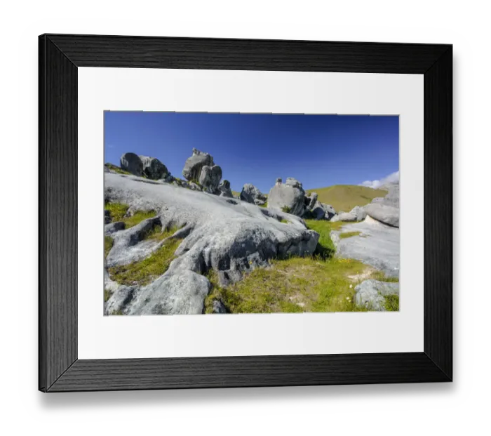 Framed Print : Limestone rock formations on Castle Hill, South Island, New Zealand, Oceania Framed Print : Limestone rock formations on Castle Hill, South Island, New Zealand, Oceania