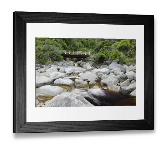 Framed Print : Bridge over a stream with brown water, coloured by plant tannins, condensed proanthocyanidins, Karamea, Kohaihai, South Island, New Zealand, Oceania Framed Print : Bridge over a stream with brown water, coloured by plant tannins, condensed proanthocyanidins, Karamea, Kohaihai, South Island, New Zealand, Oceania