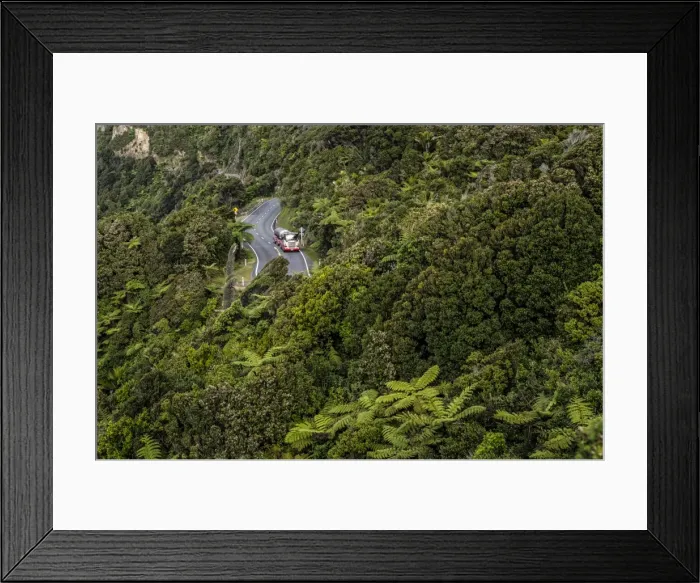 Framed Print : Truck on a country road in dense rain forest, Paparoa National Park, Punakaiki, South Island, New Zealand, Oceania Framed Print : Truck on a country road in dense rain forest, Paparoa National Park, Punakaiki, South Island, New Zealand, Oceania