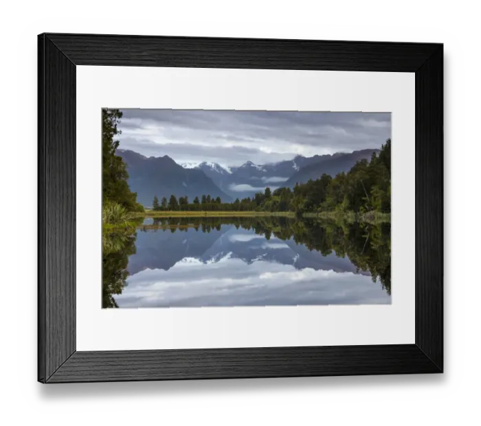 Framed Print : Mt Tasman and Mt Cook, reflection in Lake Matheson, Mount Cook National Park, Westland National Park, Southern Alps, South Island, New Zealand Framed Print : Mt Tasman and Mt Cook, reflection in Lake Matheson, Mount Cook National Park, Westland National Park, Southern Alps, South Island, New Zealand