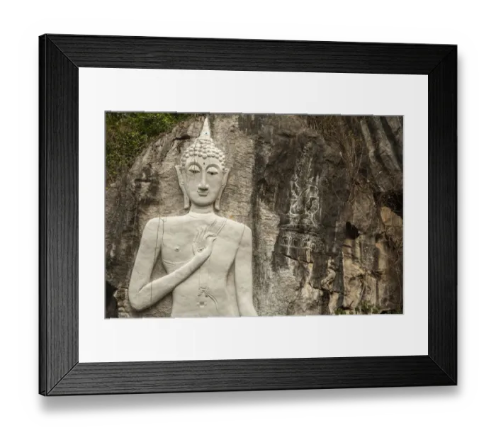 Framed Print : Buddha sculptures, Buddha Cave, Mae Cham, Chiang Rai Province, Northern Thailand, Thailand, Asia