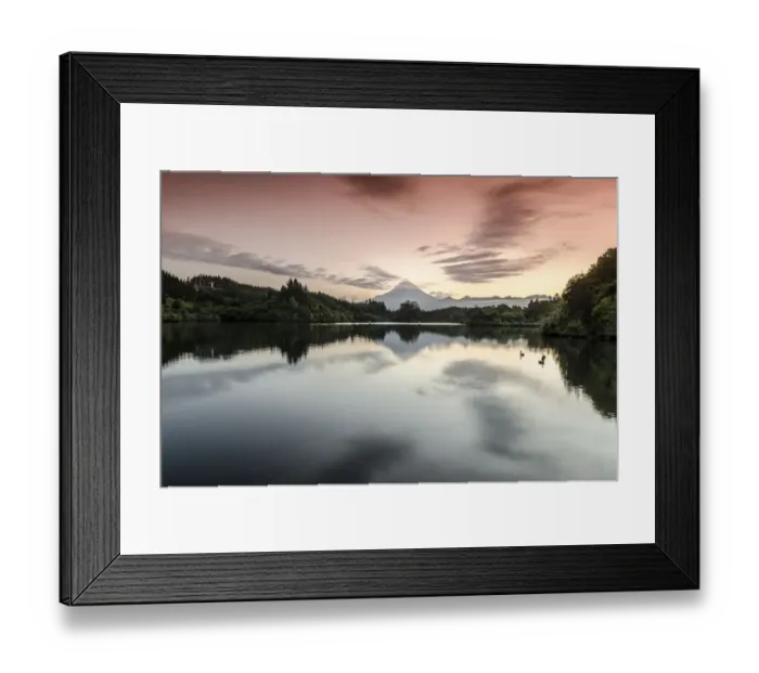 Framed Print : Currently inactive volcano, Mt. Egmont, Mt. Taranaki, reflection in the reservoir of Lake Mangamahoe, North Island, New Zealand Framed Print : Currently inactive volcano, Mt. Egmont, Mt. Taranaki, reflection in the reservoir of Lake Mangamahoe, North Island, New Zealand