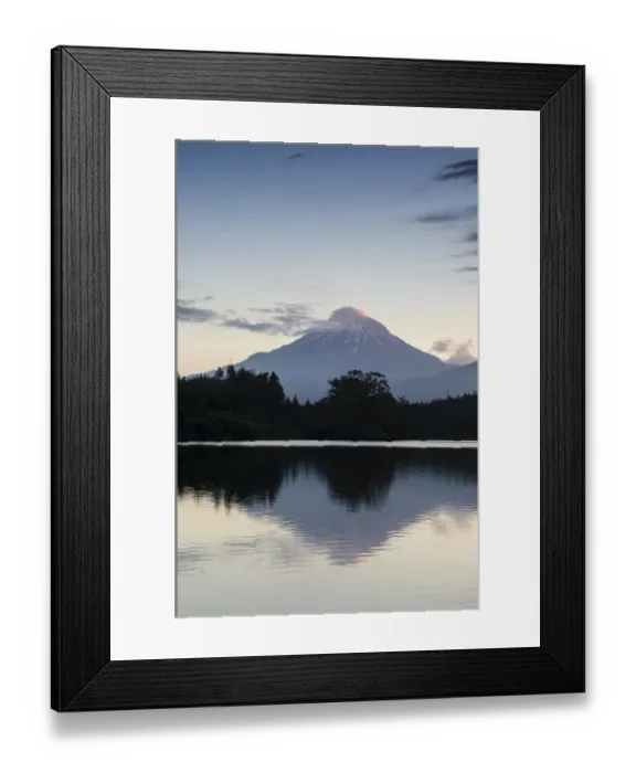 Framed Print : Currently inactive volcano, Mt. Egmont, Mt. Taranaki, reflection in the reservoir of Lake Mangamahoe, North Island, New Zealand Framed Print : Currently inactive volcano, Mt. Egmont, Mt. Taranaki, reflection in the reservoir of Lake Mangamahoe, North Island, New Zealand