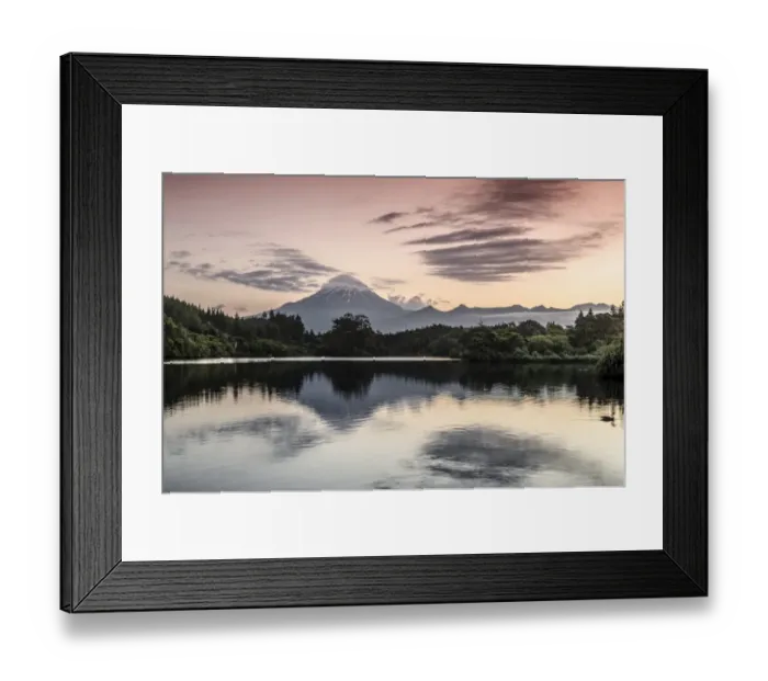 Framed Print : Currently inactive volcano, Mt Egmont, Mt Taranaki, reflections in Lake Mangamahoe reservoir, dam, North Island, New Zealand Framed Print : Currently inactive volcano, Mt Egmont, Mt Taranaki, reflections in Lake Mangamahoe reservoir, dam, North Island, New Zealand