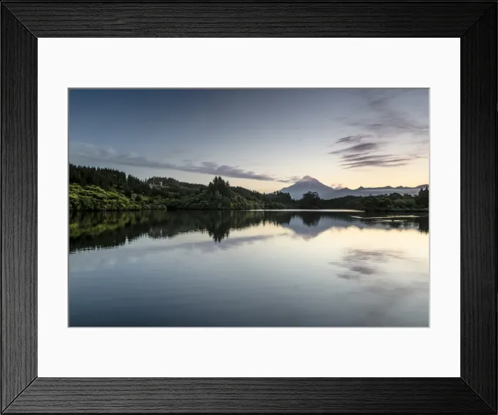 Framed Print : Currently inactive volcano, Mt Egmont, Mt Taranaki, reflections in Lake Mangamahoe reservoir, dam, North Island, New Zealand Framed Print : Currently inactive volcano, Mt Egmont, Mt Taranaki, reflections in Lake Mangamahoe reservoir, dam, North Island, New Zealand