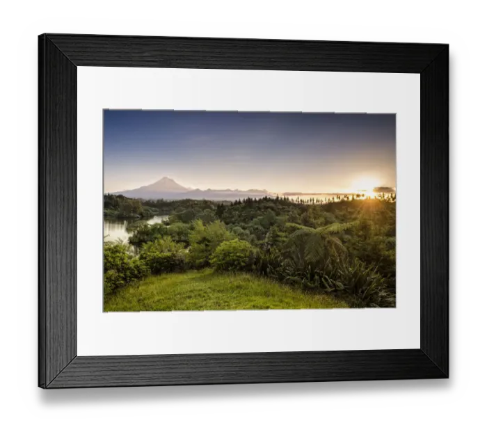 Framed Print : Mt. Egmont, Mt. Taranaki, currently an inactive volcano, North Island, New Zealand