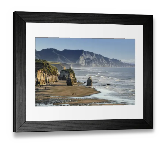 Framed Print : White Cliffs Beach at low tide, rocks in the surf, Ahititi, Taranaki, North Island, New Zealand Framed Print : White Cliffs Beach at low tide, rocks in the surf, Ahititi, Taranaki, North Island, New Zealand
