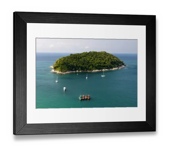 Framed Print : Ko Man or Mun Island off the southern coast of the island of Phuket, Thailand, Asia Framed Print : Ko Man or Mun Island off the southern coast of the island of Phuket, Thailand, Asia