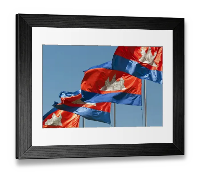 Framed Print : Flags of the Kingdom of Cambodia, Phnom Penh, Cambodia, Southeast Asia Framed Print : Flags of the Kingdom of Cambodia, Phnom Penh, Cambodia, Southeast Asia