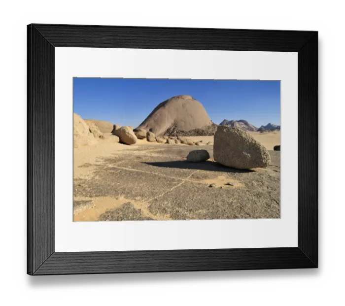Framed Print : Huge granite dome at Tehenadou, Adrar nAhnet, Adrar Ahnet, Algeria, Sahara, North Africa Framed Print : Huge granite dome at Tehenadou, Adrar nAhnet, Adrar Ahnet, Algeria, Sahara, North Africa