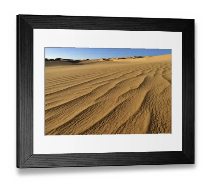 Framed Print : Small erg or sand dunes near Tehenadou, Adrar nAhnet, Adrar Ahnet, Algeria, Sahara, North Africa