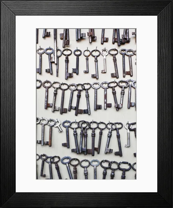 Framed Print : Old keys