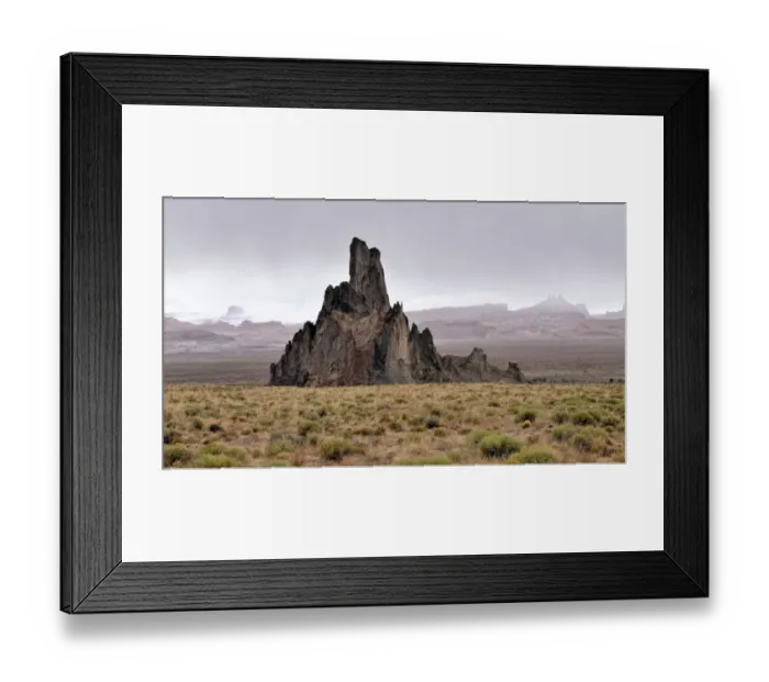 Framed Print : Red sandstone monolith on Highway 160, with Monument Valley at back, Highway 160, Kayenta, Arizona, , United States Framed Print : Red sandstone monolith on Highway 160, with Monument Valley at back, Highway 160, Kayenta, Arizona, , United States