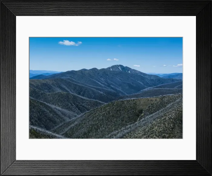 Framed Print : Overlooking the Victorian Alps mountain range, Victoria, Australia Framed Print : Overlooking the Victorian Alps mountain range, Victoria, Australia