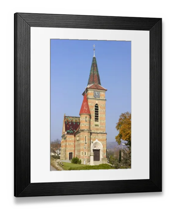 Framed Print : Church of Sts. Cyril and Methodius, Bilovice nad Svitavou, Okres Vyskov district, Jihomoravsky region, Czech Republic