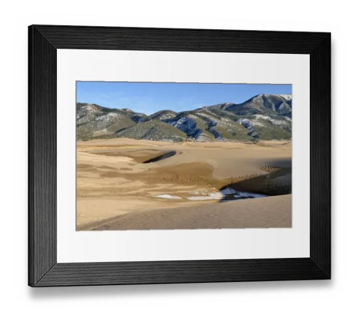 Framed Print : Great Sand Dunes National Park, Sangre de Christo Mountains at the back, Mosca, Colorado, USA Framed Print : Great Sand Dunes National Park, Sangre de Christo Mountains at the back, Mosca, Colorado, USA