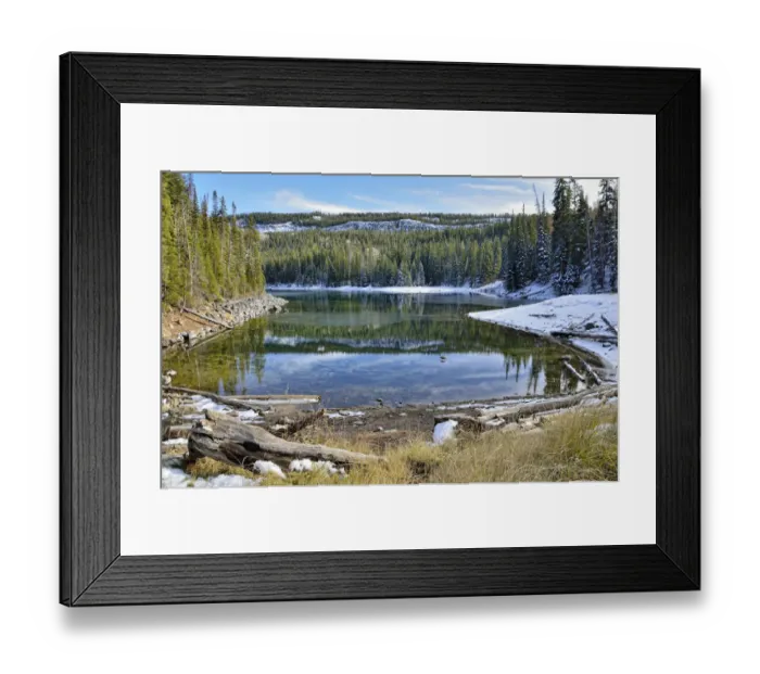 Framed Print : Fresh snow at Mesa Lake, Grand Mesa National Forest, Colorado, USA Framed Print : Fresh snow at Mesa Lake, Grand Mesa National Forest, Colorado, USA