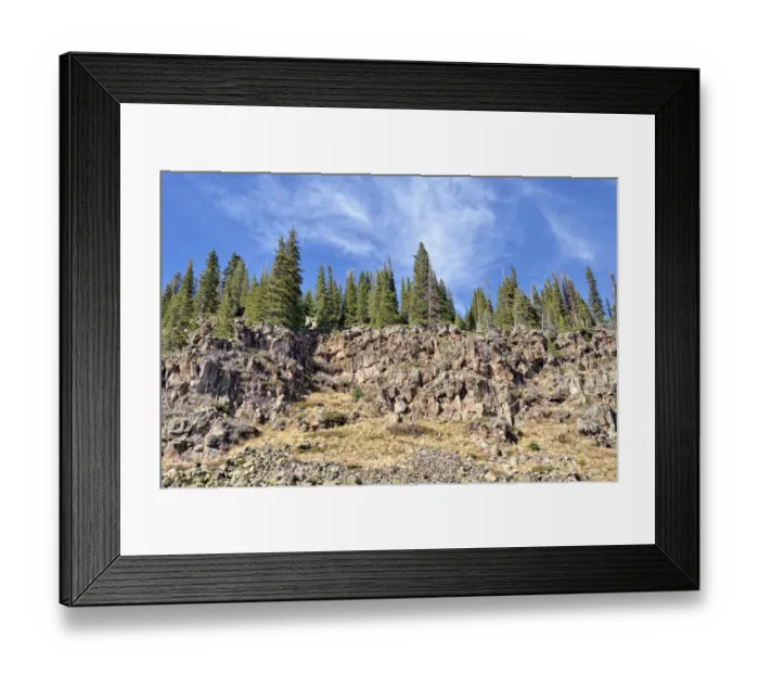 Framed Print : Basalt quarry, Highway 65, Grand Mesa National Forest, Colorado, USA Framed Print : Basalt quarry, Highway 65, Grand Mesa National Forest, Colorado, USA