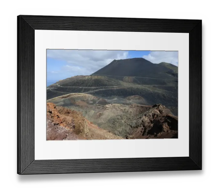 Framed Print : Teneguia volcano at front, San Antonio volcano at back, La Palma, Canary Islands, Spain, Europe, PublicGround Framed Print : Teneguia volcano at front, San Antonio volcano at back, La Palma, Canary Islands, Spain, Europe, PublicGround