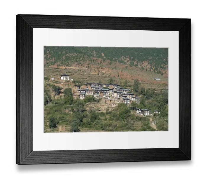 Framed Print : Typical village built on a hillside near Wangdue Phodrang near Punakha, Himalaya, Kingdom of Bhutan, South Asia, Asia Framed Print : Typical village built on a hillside near Wangdue Phodrang near Punakha, Himalaya, Kingdom of Bhutan, South Asia, Asia
