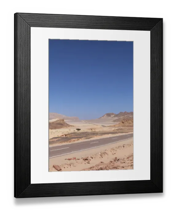 Framed Print : Road in the Sinai desert, Egypt, Africa Framed Print : Road in the Sinai desert, Egypt, Africa